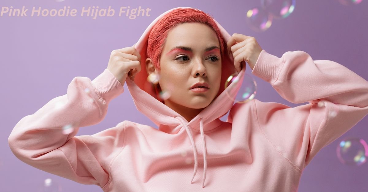 pink hoodie hijab fight